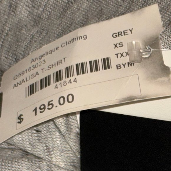 By Malene Birger Analisa T-Shirt XS | NWT Grey Linen Deep V-Back Minimalist Top - Picture 10 of 14